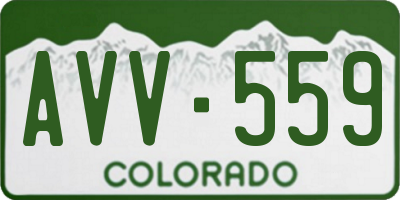 CO license plate AVV559