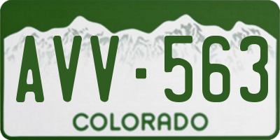 CO license plate AVV563