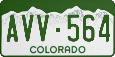 CO license plate AVV564