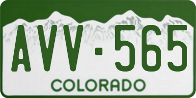 CO license plate AVV565