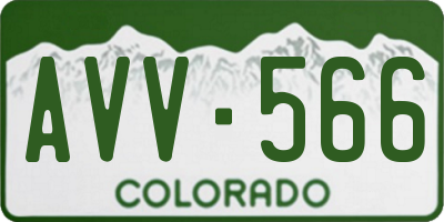 CO license plate AVV566