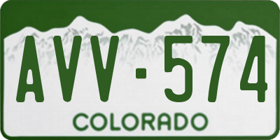 CO license plate AVV574