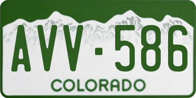 CO license plate AVV586