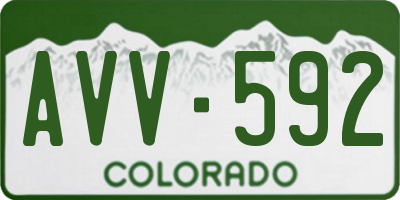CO license plate AVV592