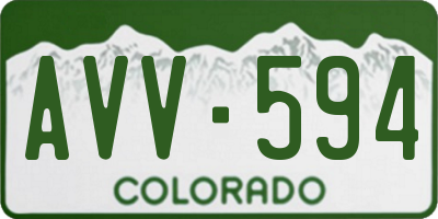 CO license plate AVV594