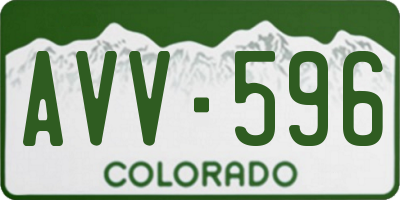 CO license plate AVV596