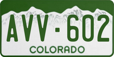 CO license plate AVV602
