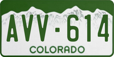 CO license plate AVV614