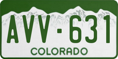 CO license plate AVV631