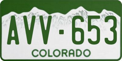 CO license plate AVV653