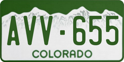 CO license plate AVV655