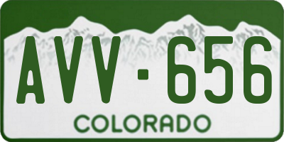 CO license plate AVV656