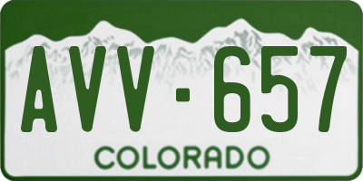 CO license plate AVV657