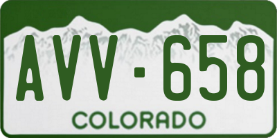 CO license plate AVV658
