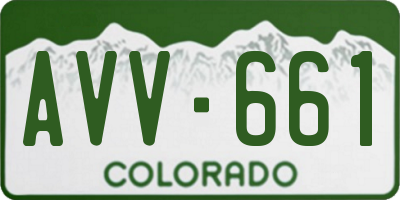 CO license plate AVV661