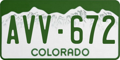CO license plate AVV672