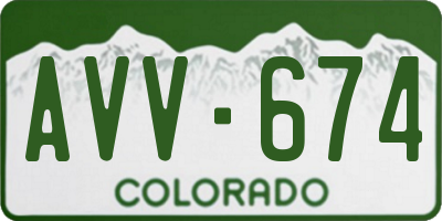 CO license plate AVV674