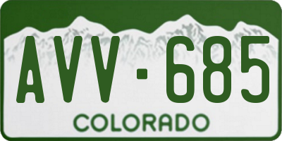 CO license plate AVV685