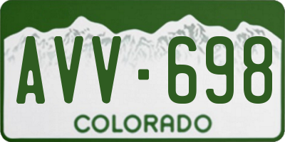 CO license plate AVV698
