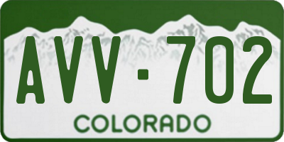 CO license plate AVV702