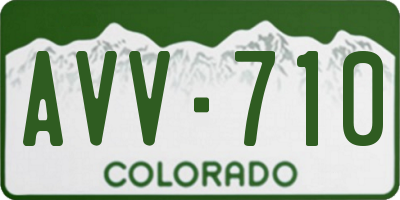 CO license plate AVV710
