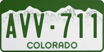 CO license plate AVV711