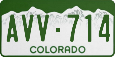 CO license plate AVV714