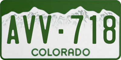 CO license plate AVV718