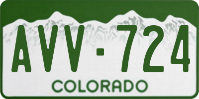 CO license plate AVV724