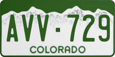 CO license plate AVV729