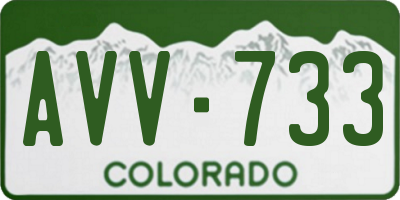 CO license plate AVV733