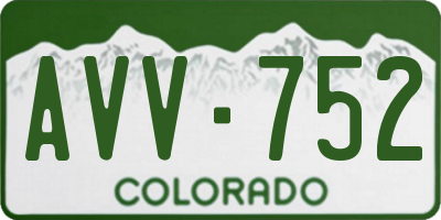 CO license plate AVV752