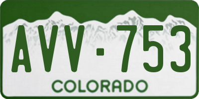CO license plate AVV753