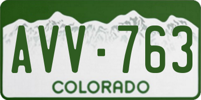 CO license plate AVV763