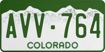 CO license plate AVV764