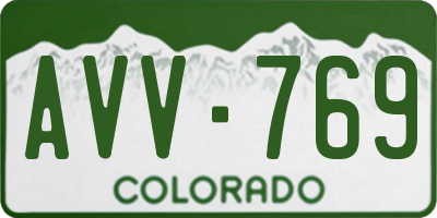 CO license plate AVV769