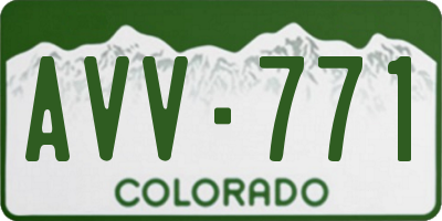 CO license plate AVV771