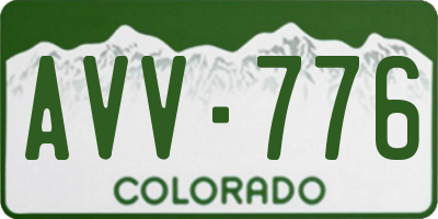 CO license plate AVV776
