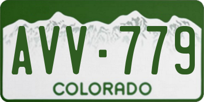 CO license plate AVV779