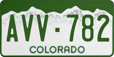 CO license plate AVV782