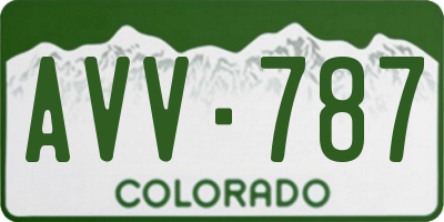CO license plate AVV787