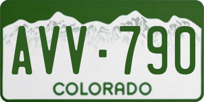 CO license plate AVV790