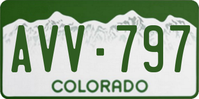 CO license plate AVV797