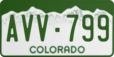 CO license plate AVV799