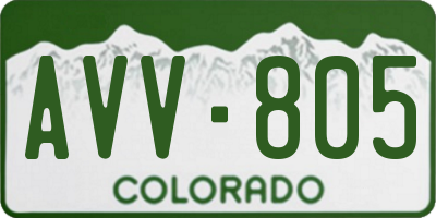CO license plate AVV805