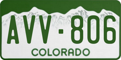 CO license plate AVV806