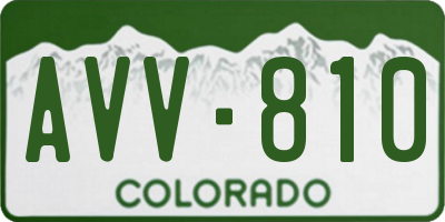 CO license plate AVV810