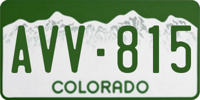 CO license plate AVV815