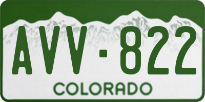 CO license plate AVV822