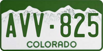 CO license plate AVV825